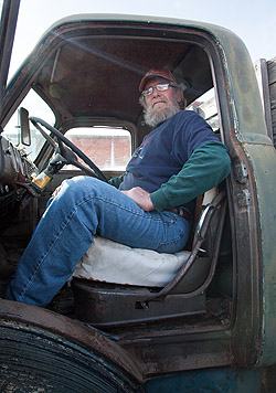 Dave Jones in a Cab Over Truck